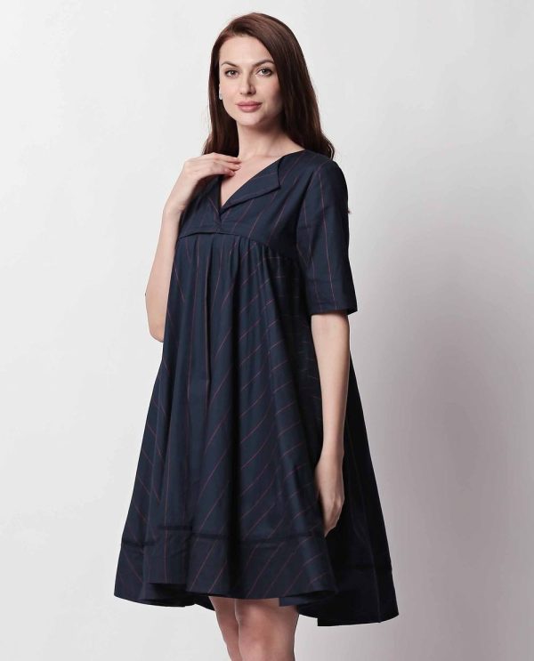 Stripe Dress Navy