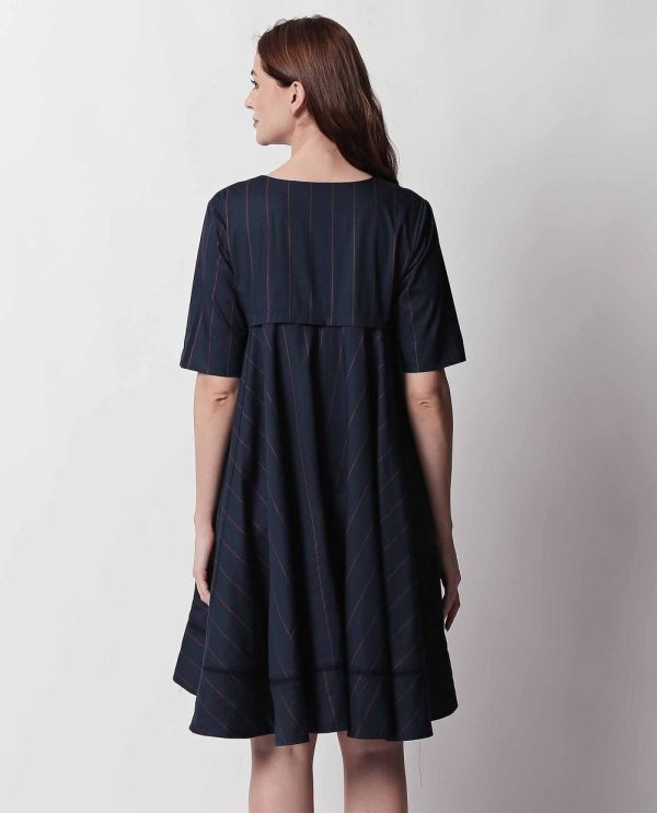Stripe Dress Navy
