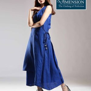 Blue full length Woman Dress Western Wear