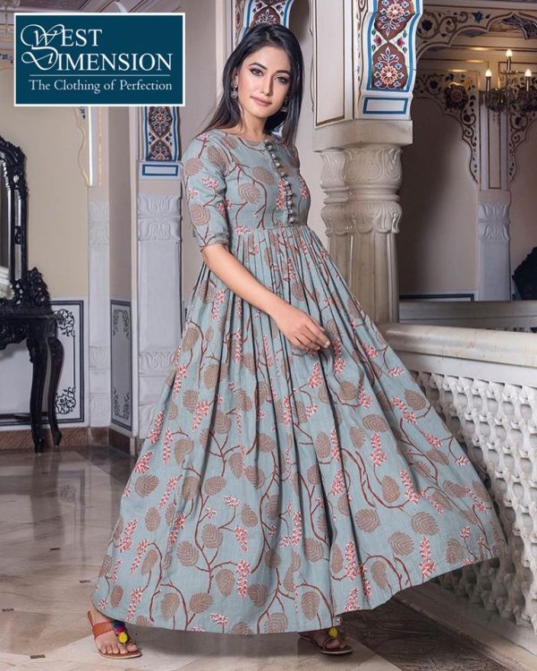 Pure Muslin with Digital print 1049