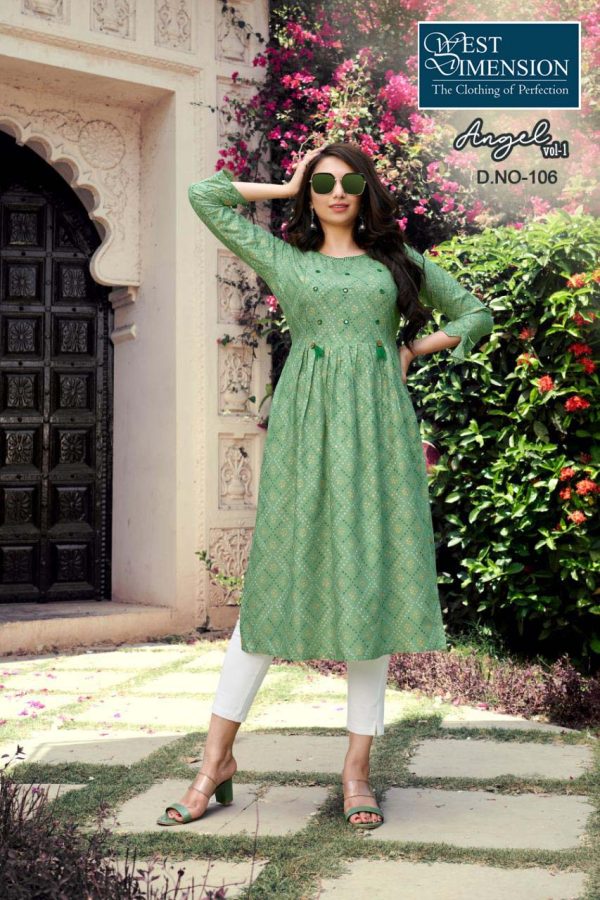 Women Kurti Glass Work 899