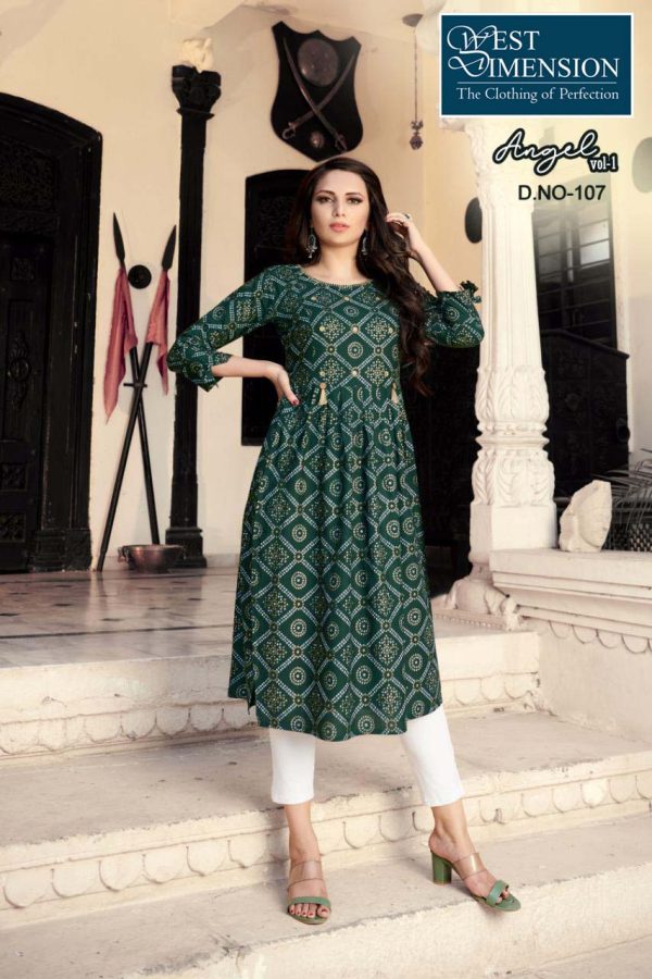 Women Kurti Glass Work 899