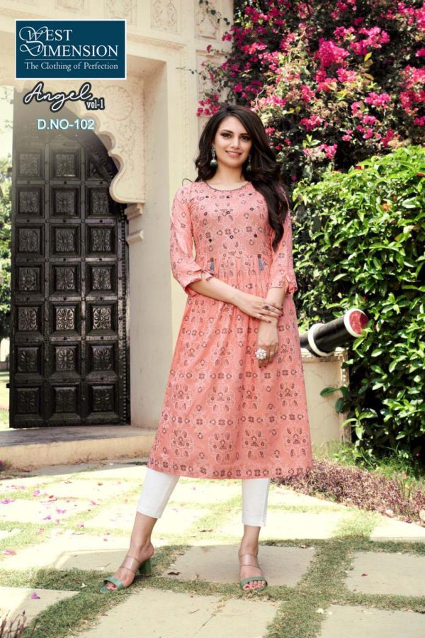 Women Kurti Glass Work 899