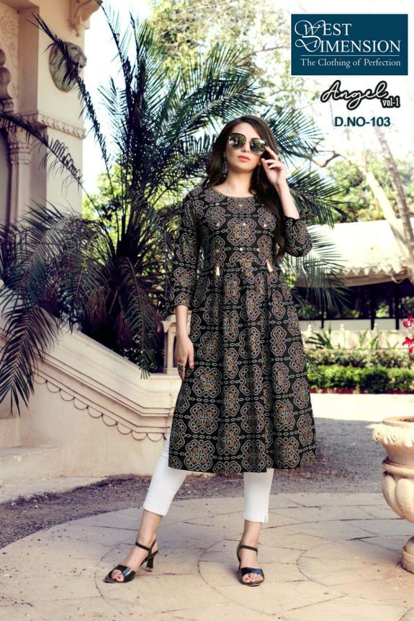 Women Kurti Glass Work 899