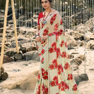 Printed Georgette Saree