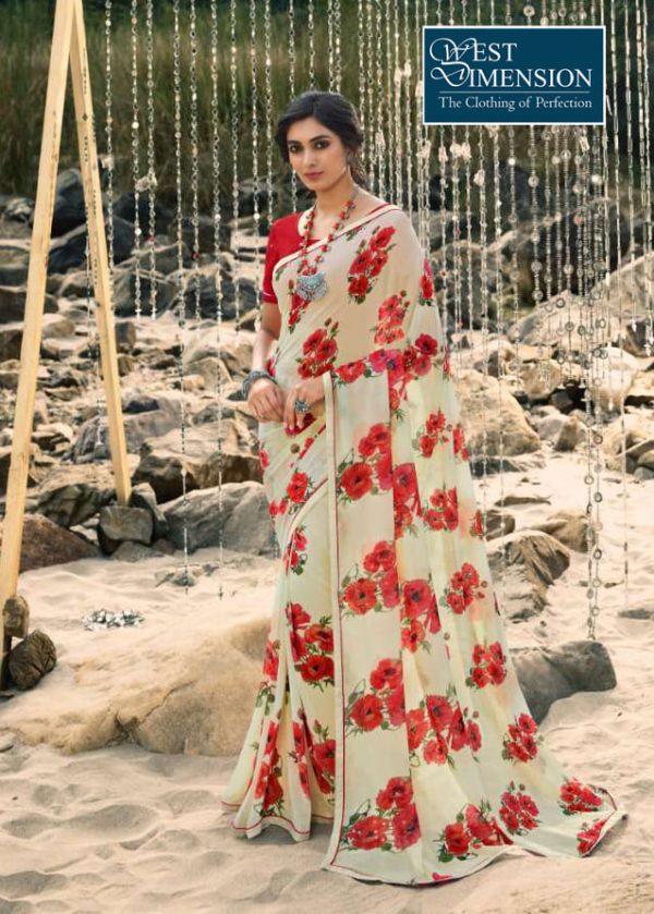 Printed Georgette Saree