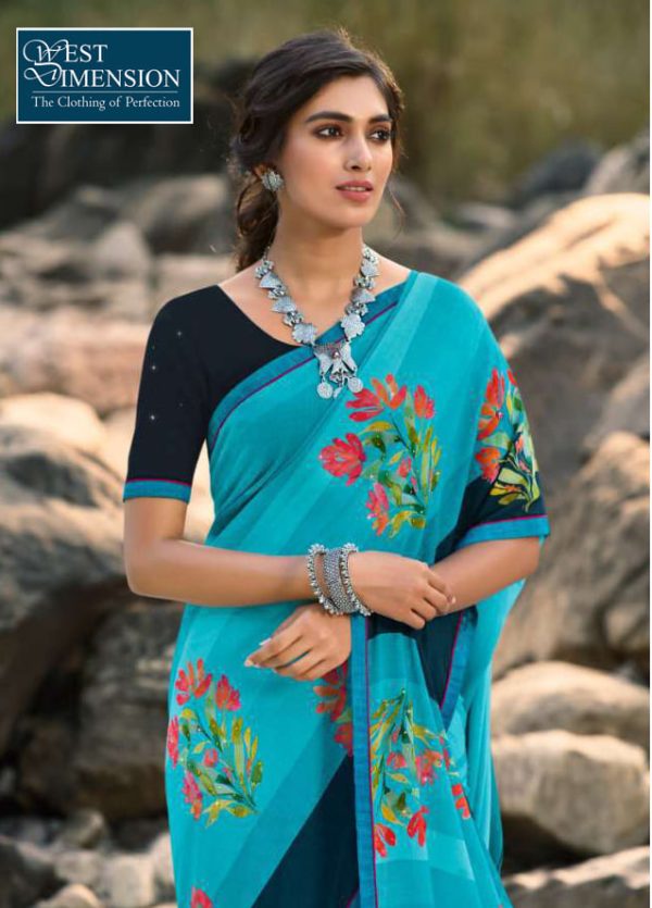 Printed Georgette Saree