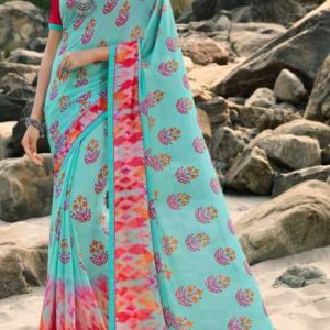 Printed Georgette Saree